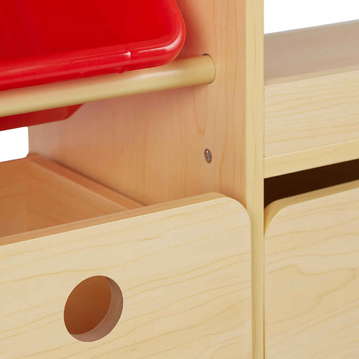 KINDERREGAL Spielzeug - Hellbraun, Holzwerkstoff/Kunststoff (108/88/29cm) - Relaxdays