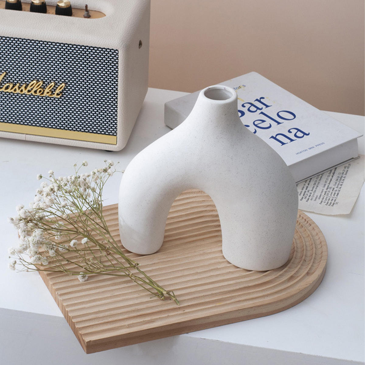 VASE Keramik - Weiß, Keramik (19cm) - LIBRATON