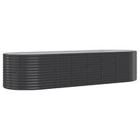 HOCHBEET Verzinkter Stahl 322x100x68 cm Anthrazit - Anthrazit, Metall (100/68/322cm) - furnicato