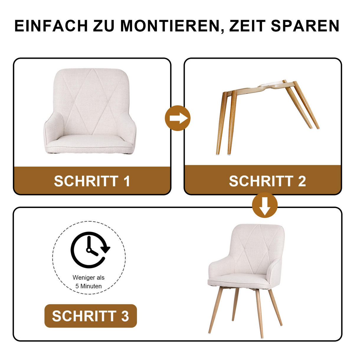 ARMLEHNSTUHL-SET 2 Stück in Stoff(YZ3) - Beige, Textil (57/87/62cm) - HOMAVO