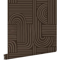 TAPETE 3D-Muster 50 x 900 cm - Braun, Papier (50/900cm) - ESTAhome