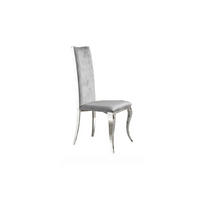 ESSZIMMERSTUHL MORA Grau Velvet (1er-Set) - Grau, Textil (48/109/57cm) - KAWOLA