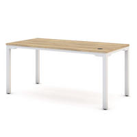 SCHREIBTISCH Höhenverstellbarer Schreibtisch Piacetta Eiche Natura Signalweiß 160/80/73-118cm - Weiß/Eiche Artisan, Holzwerkstoff/Metall (80/160/125cm) - ASSMANN