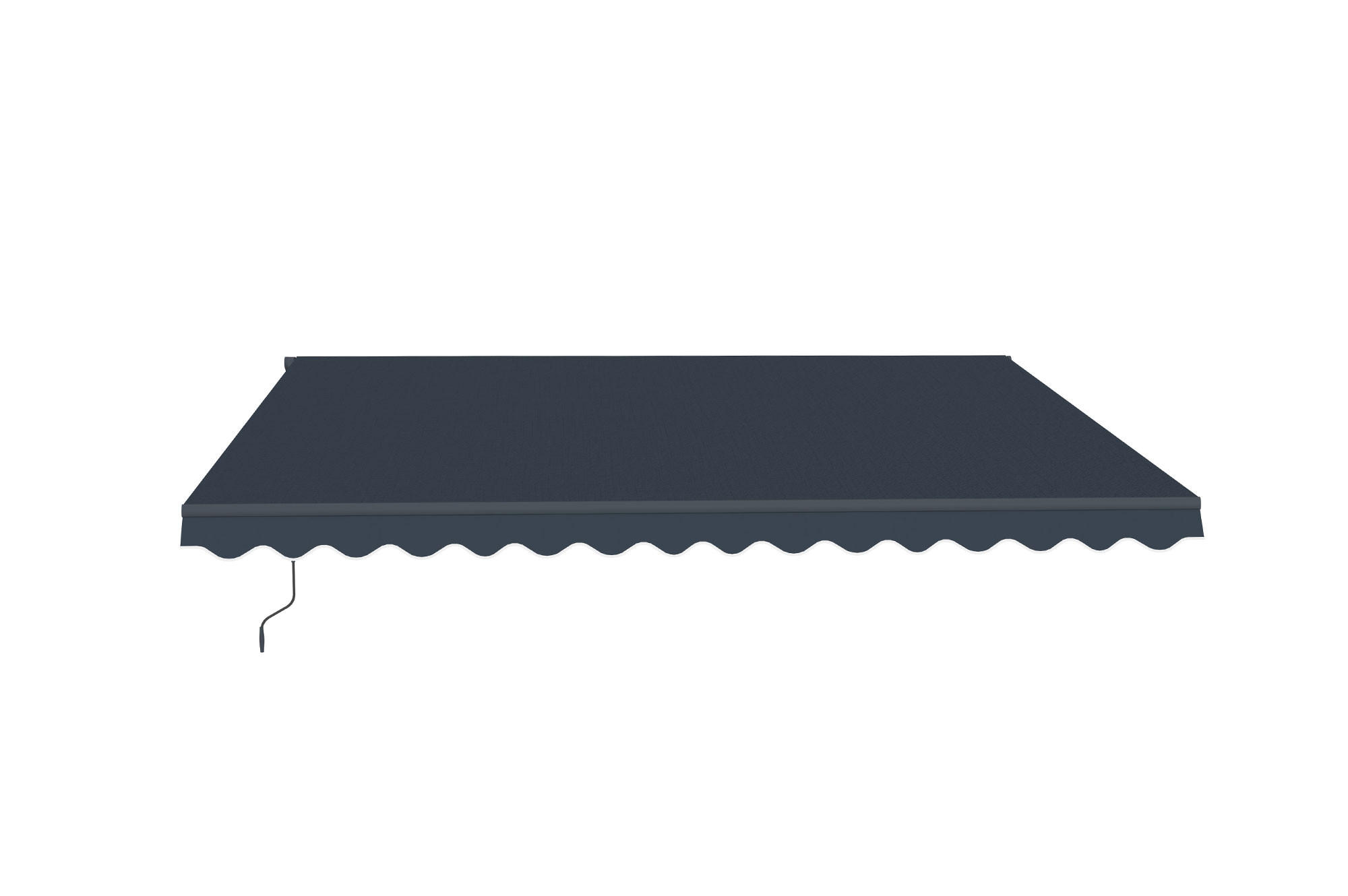 EINTEILIGE MARKISE Vecchio Grau 4m x 3m - Premium-Leinwand 320g/m² - Grau, Metall (395/270/300cm) - Cazeboo