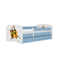 KINDERBETT Basketball mit Schublade 180/80 90/61/184 - Blau, Holzwerkstoff (80/180cm) - RAUMHIRSCH FURNITURE