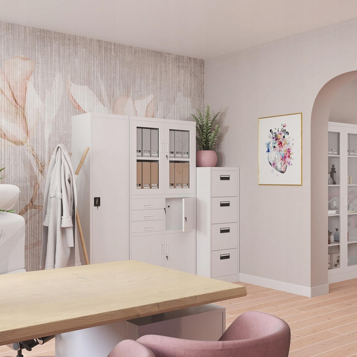 AKTENSCHRANK ALEX - Grau, Metall (45/185/40cm) - Jan Nowak