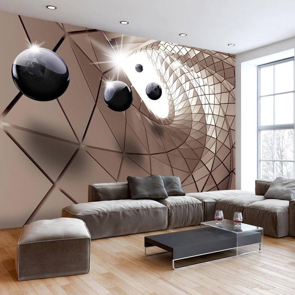 VLIESTAPETE Braun 150/105 cm - Schwarz/Braun, Textil (150/1cm) - KUNSTLOFT
