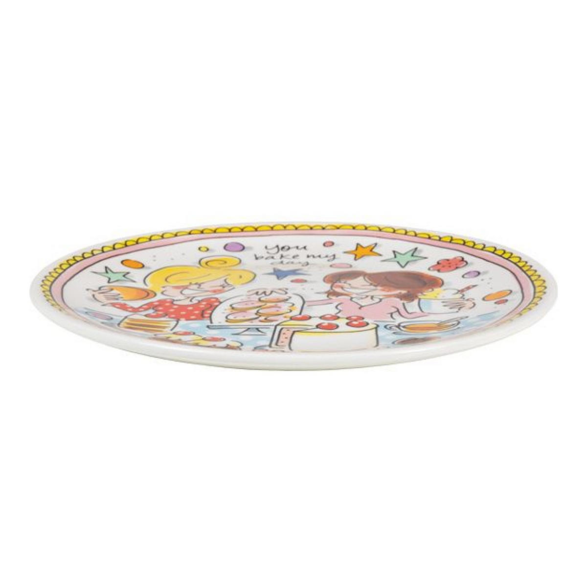 KUCHENTELLER Rosa Rand in Bunt - 18cm - Multicolor, Keramik (18/18/2cm) - Blond Amsterdam