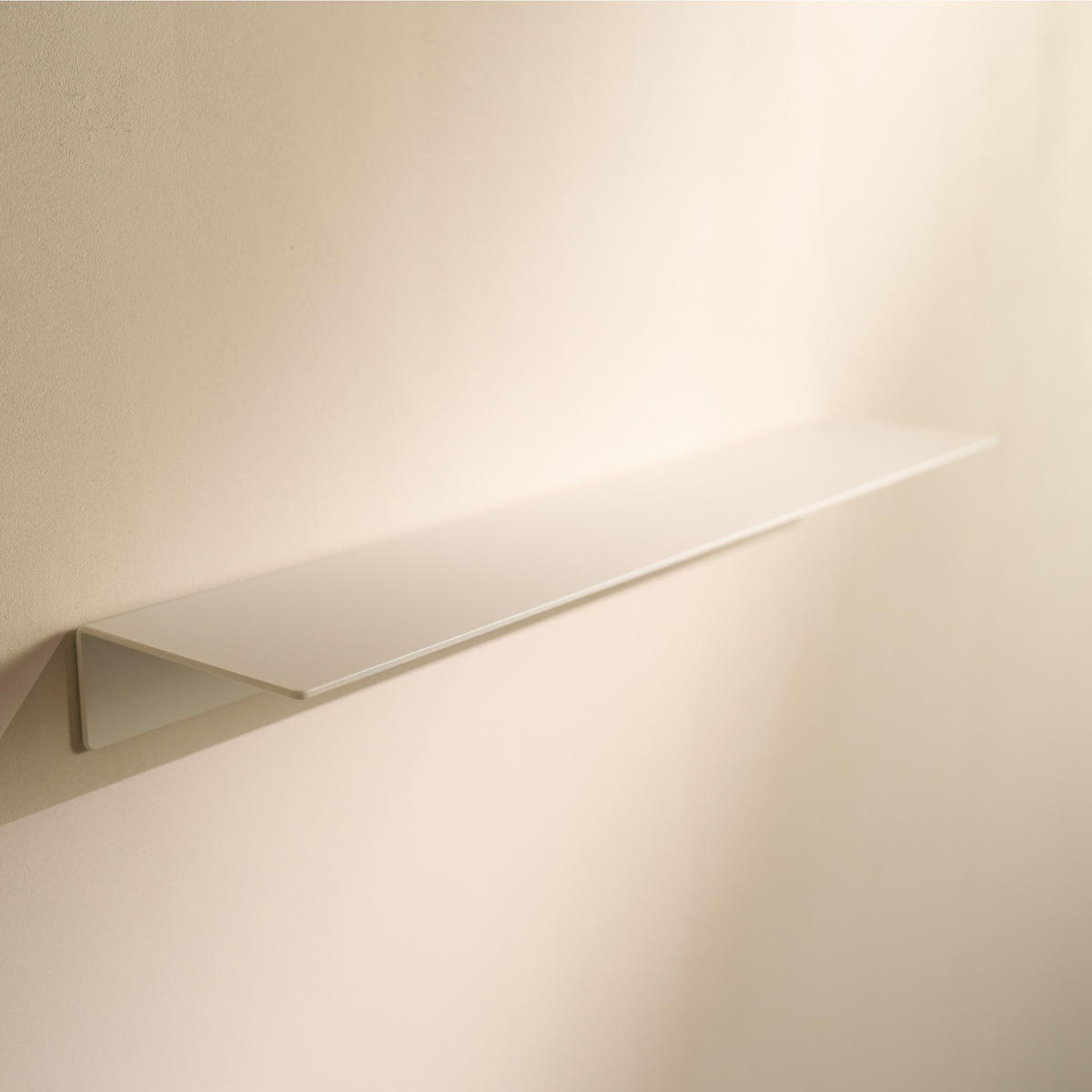 WANDREGAL OHNE BOHREN 58 cm Weiß - Weiß, Metall (58/5/11cm)