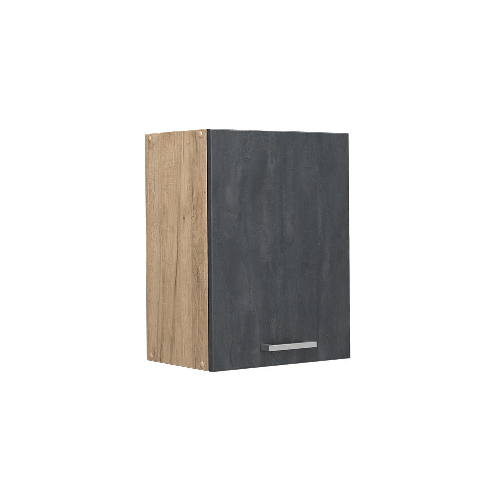 HÄNGESCHRANK R-Line Schwarz Beton 45 cm - Honigeiche/Eiche Wotan, Holzwerkstoff (45/60/31cm) - Vicco