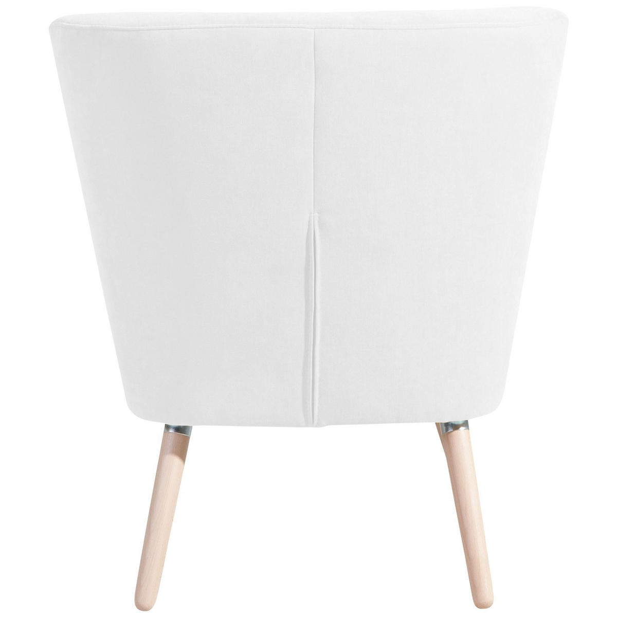 SESSEL Kassi Bezug Veloursstoff Buche natur / creme - Weiß, Kunststoff (69/80/68cm) - 58aufmkessel