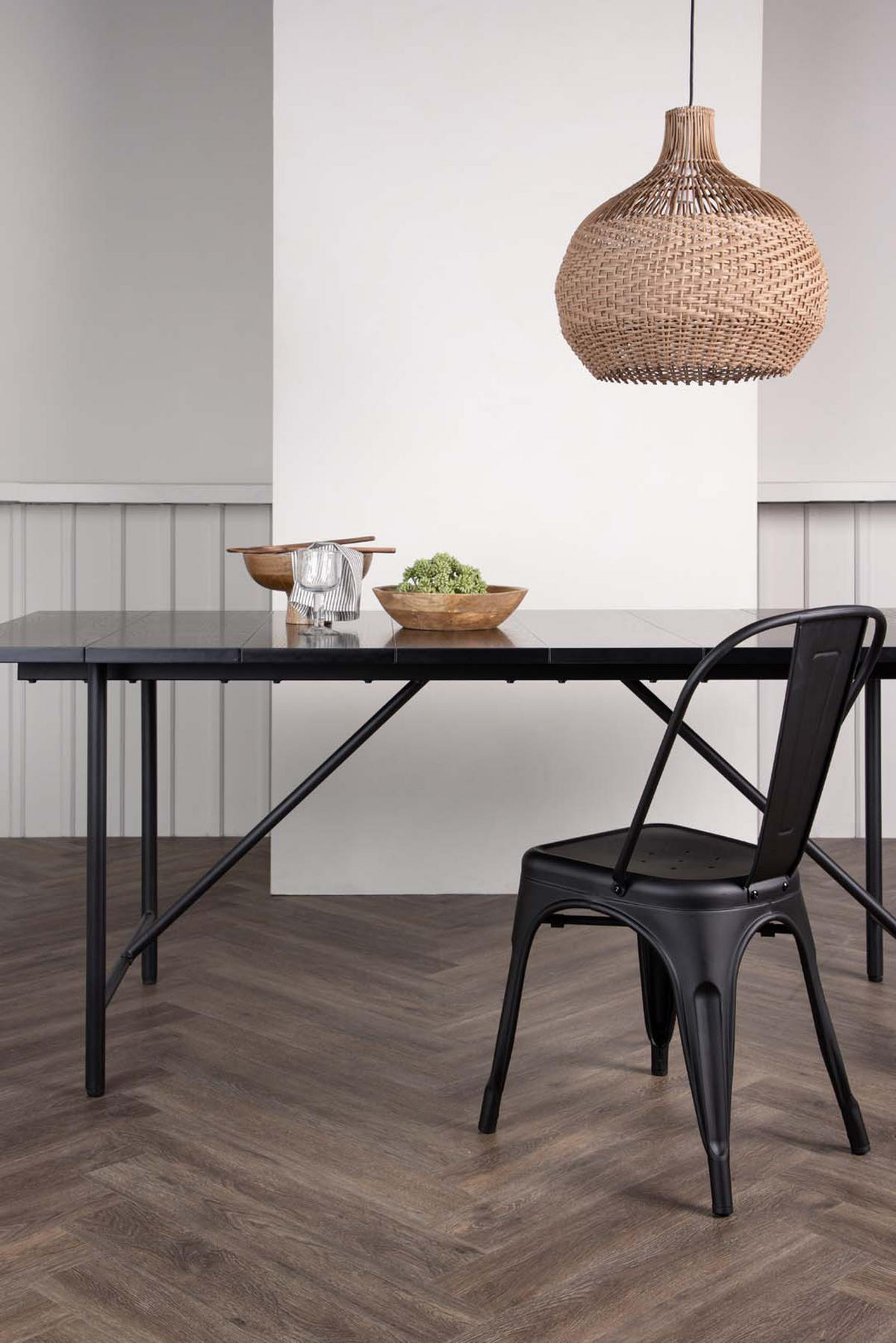 ESSTISCH 90x200cm schwarz - Schwarz, Holzwerkstoff (200/90/75cm) - ebuy24