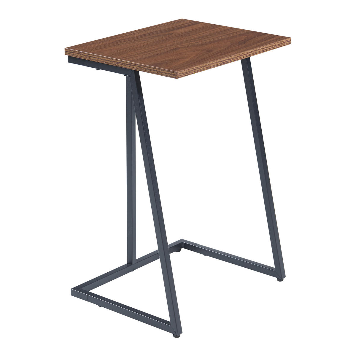 SATZTISCH-SET 2 TLG. Salem - Walnussfarben/Schwarz, Holzwerkstoff/Metall (40/30/56cm) - [en.casa]