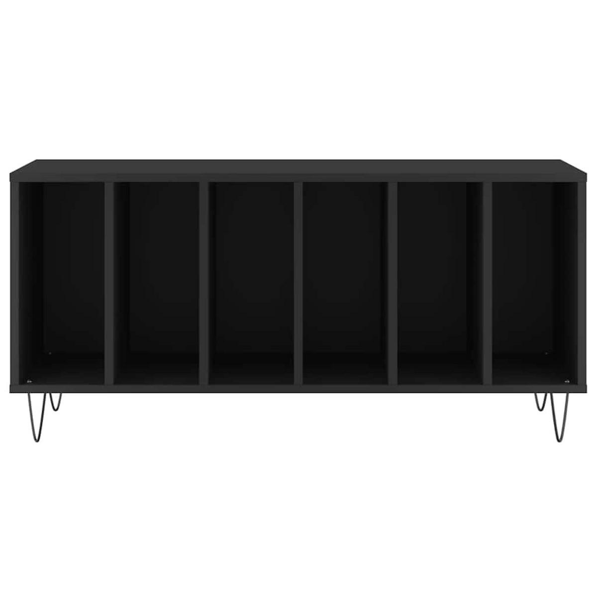 PLATTENSCHRANK Schwarz 100/38/48 Cm Holzwerkstoff - Schwarz, Holzwerkstoff (38/48/100cm) - vidaXL