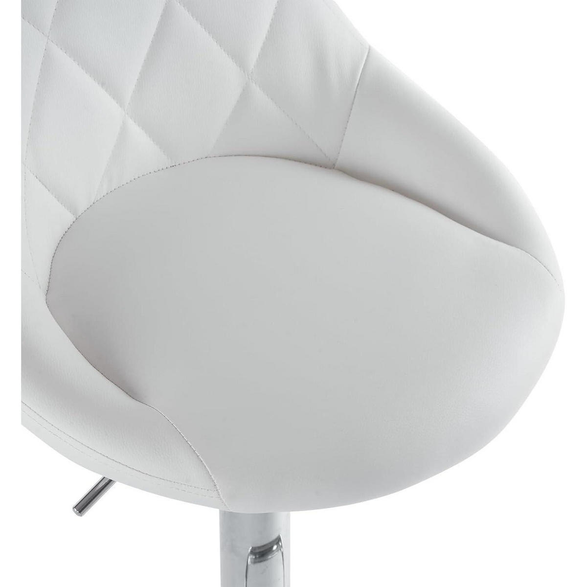 BARHOCKER 2er Set höhenverstellbar Weiß - Weiß, Kunststoff (40/83/40cm)