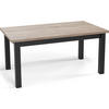 ESSTISCH Davidof rechteckig ausziehbar, Sonoma Eiche 160-200/80/76 cm - Schwarz/Sonoma Eiche, Holz/Holzwerkstoff (160/80/76cm) - WFL GROUP