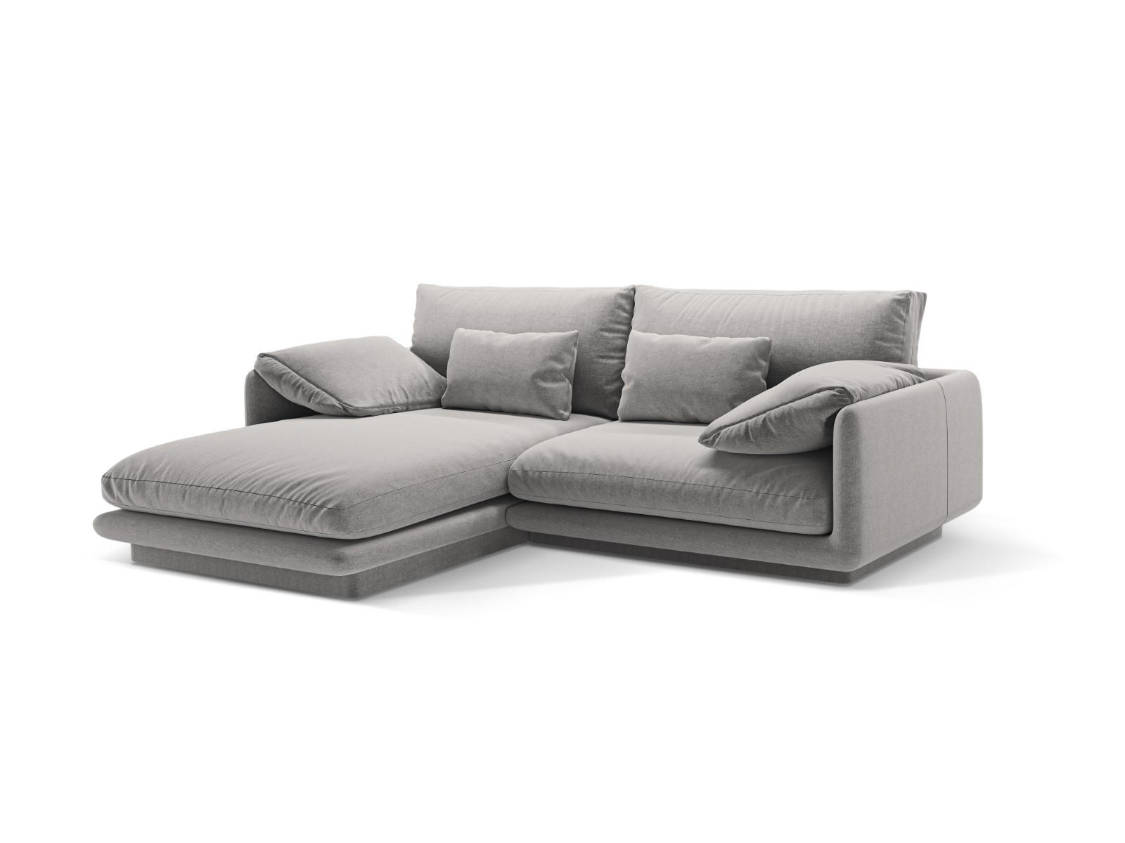 ECKSOFA links Torino aus strukturiertem Stoff hellgrau 3 Sitzplätze - Hellgrau, Textil (170/220cm) - Micadoni