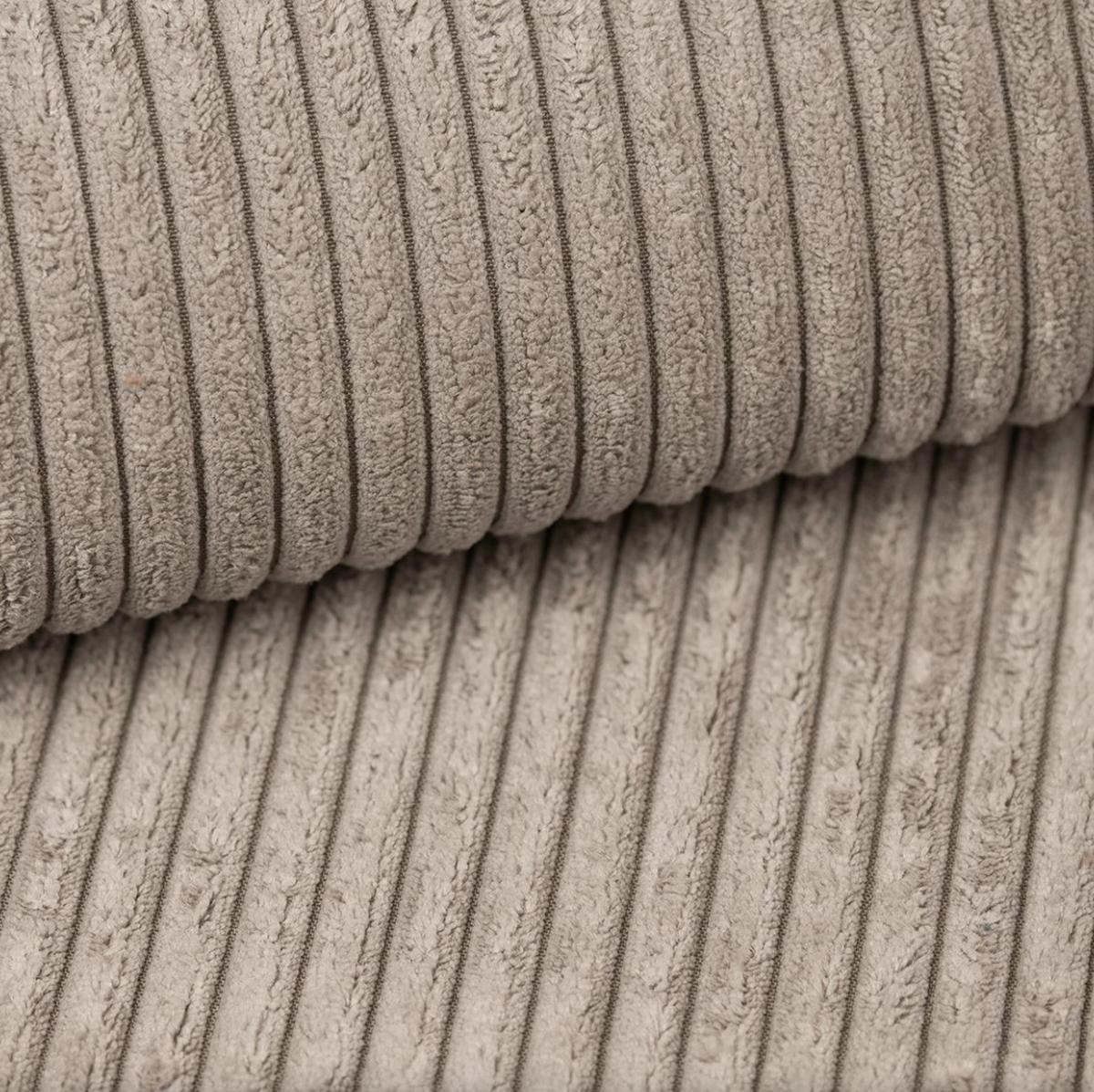 ECKSOFA L-FORM Schlaffunktion Und Bettkasten Eckcouch MILANO L Stoff Dicker Cord Dunkelbeige Links - Cappuccino, Holz/Textil (142/244cm) - Kaiser Möbel