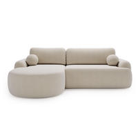 ECKSOFA Aurio Beige Links - Beige, Holz/Textil (177/261cm) - Graingold
