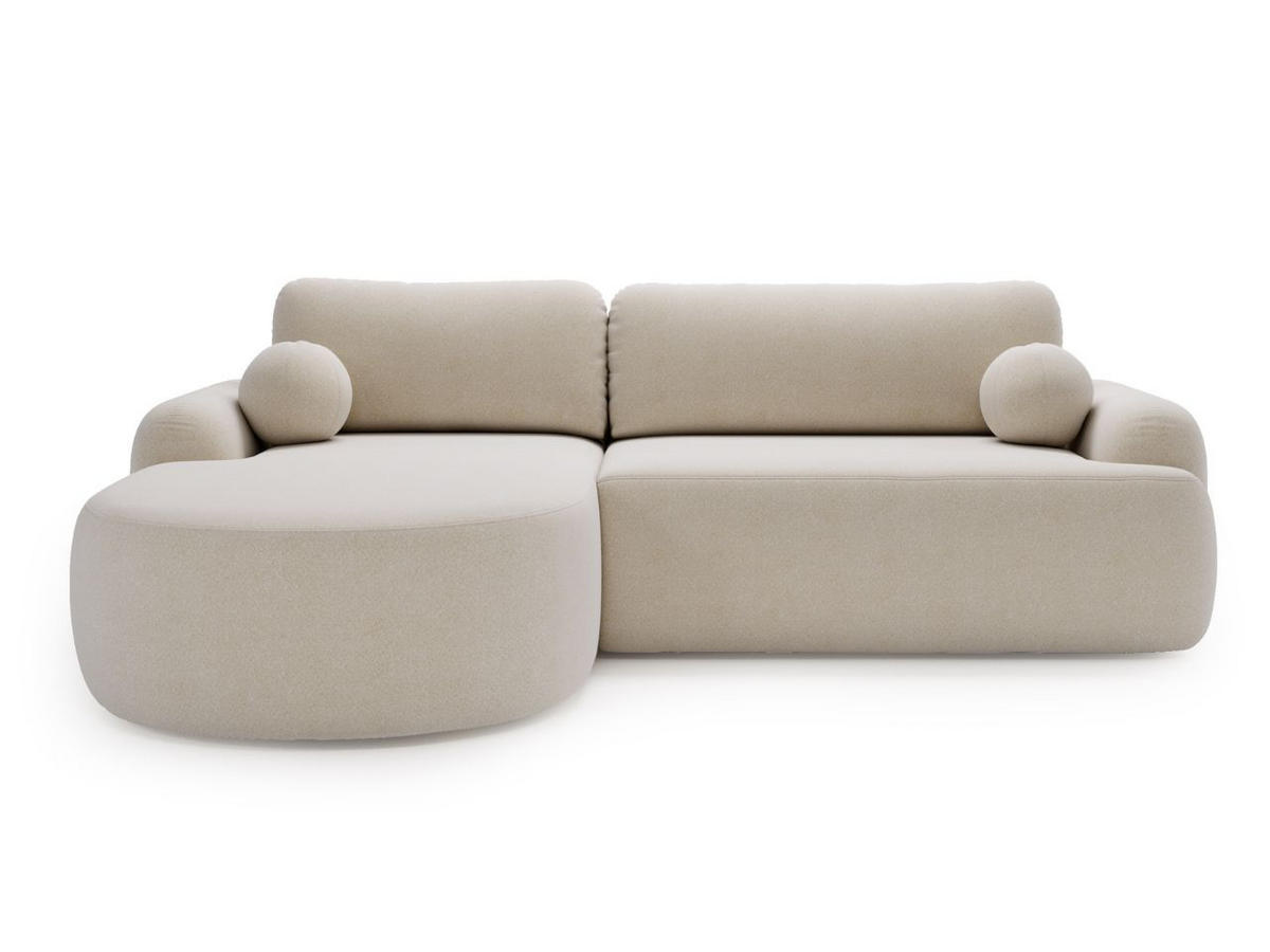 ECKSOFA Aurio Beige Links - Beige, Holz/Textil (177/261cm) - Graingold