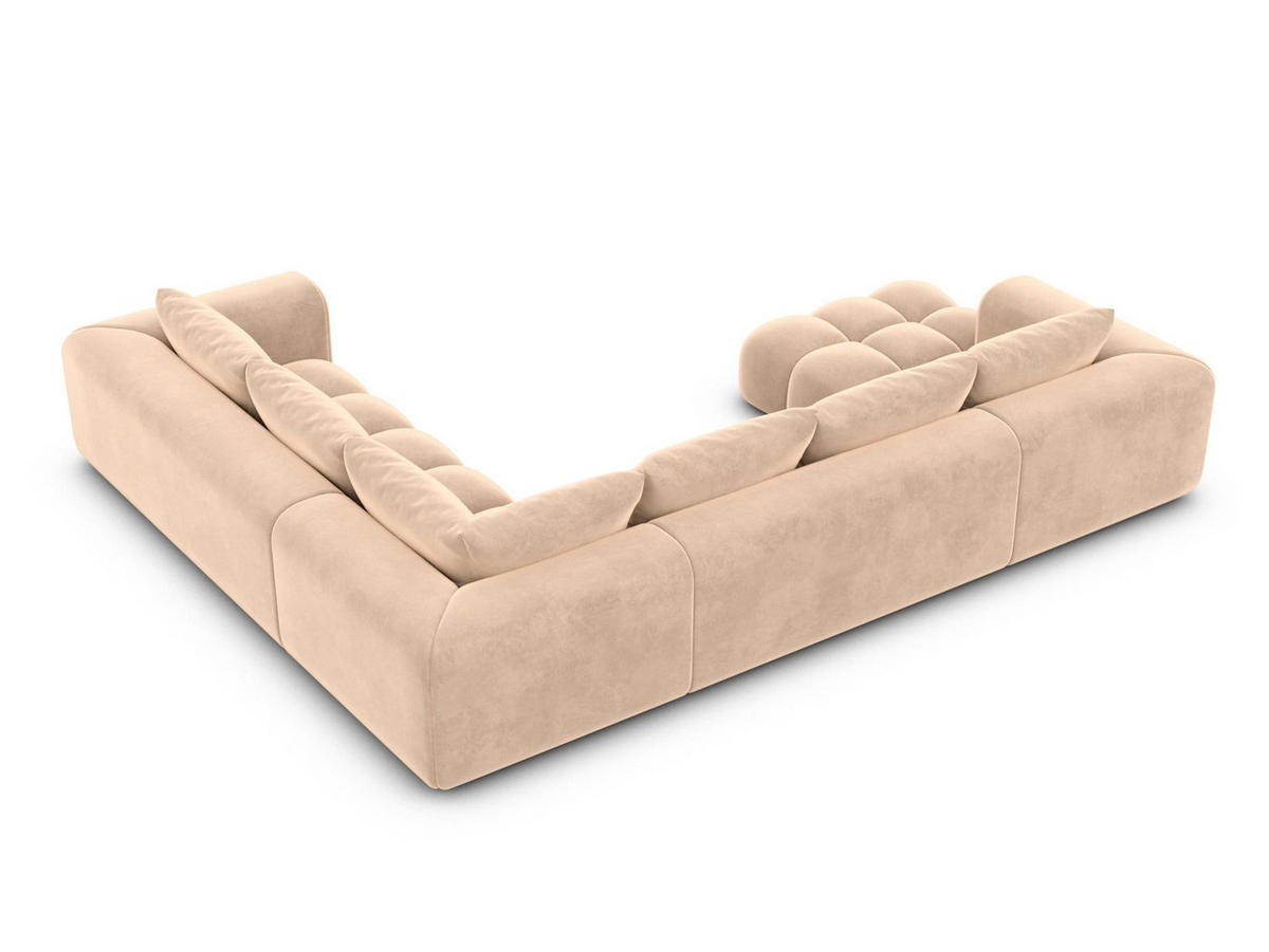WOHNLANDSCHAFT Casaluna U-Form Beige Samtstoff - Beige, Kunststoff (338/88/267cm)