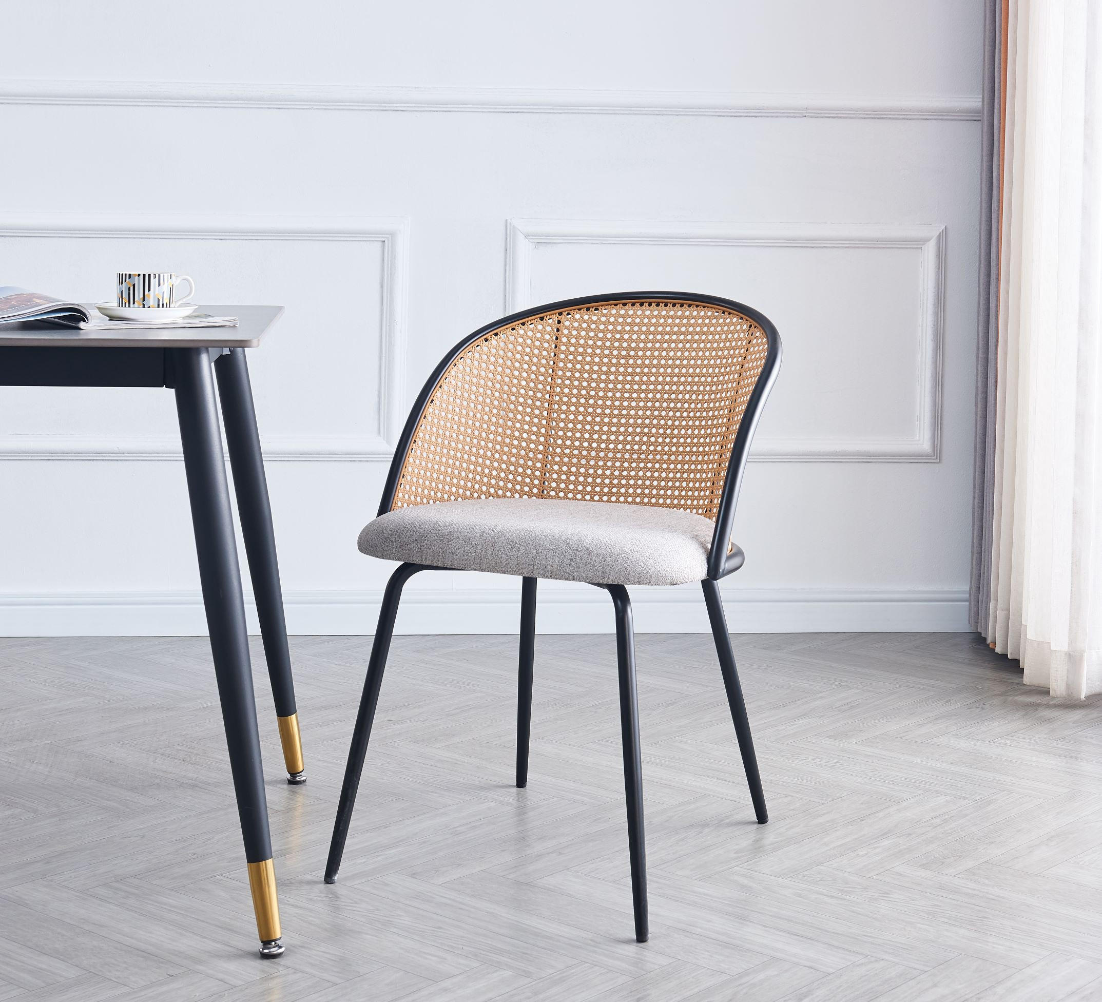 STUHL 2er-Set Kunstleder Grau - Grau, Textil (53/77/55cm) - Nordlys