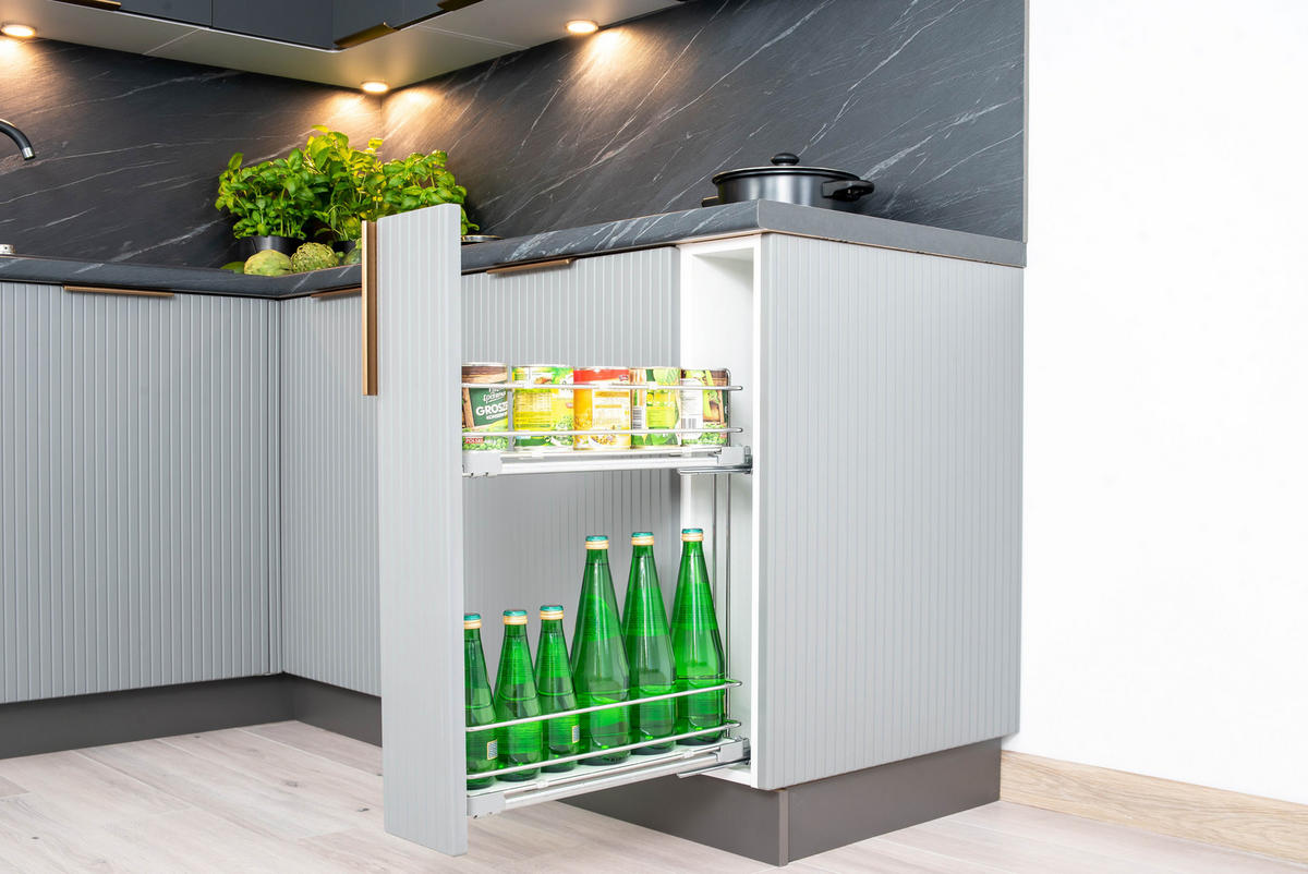 APOTHEKERSCHRANK - D15CARGO ( S2100/1 ) - KATE - Elegante Stauraum Idee - Grau, Holz/Metall (15/82/52.4cm) - ROYAL24_MARKT