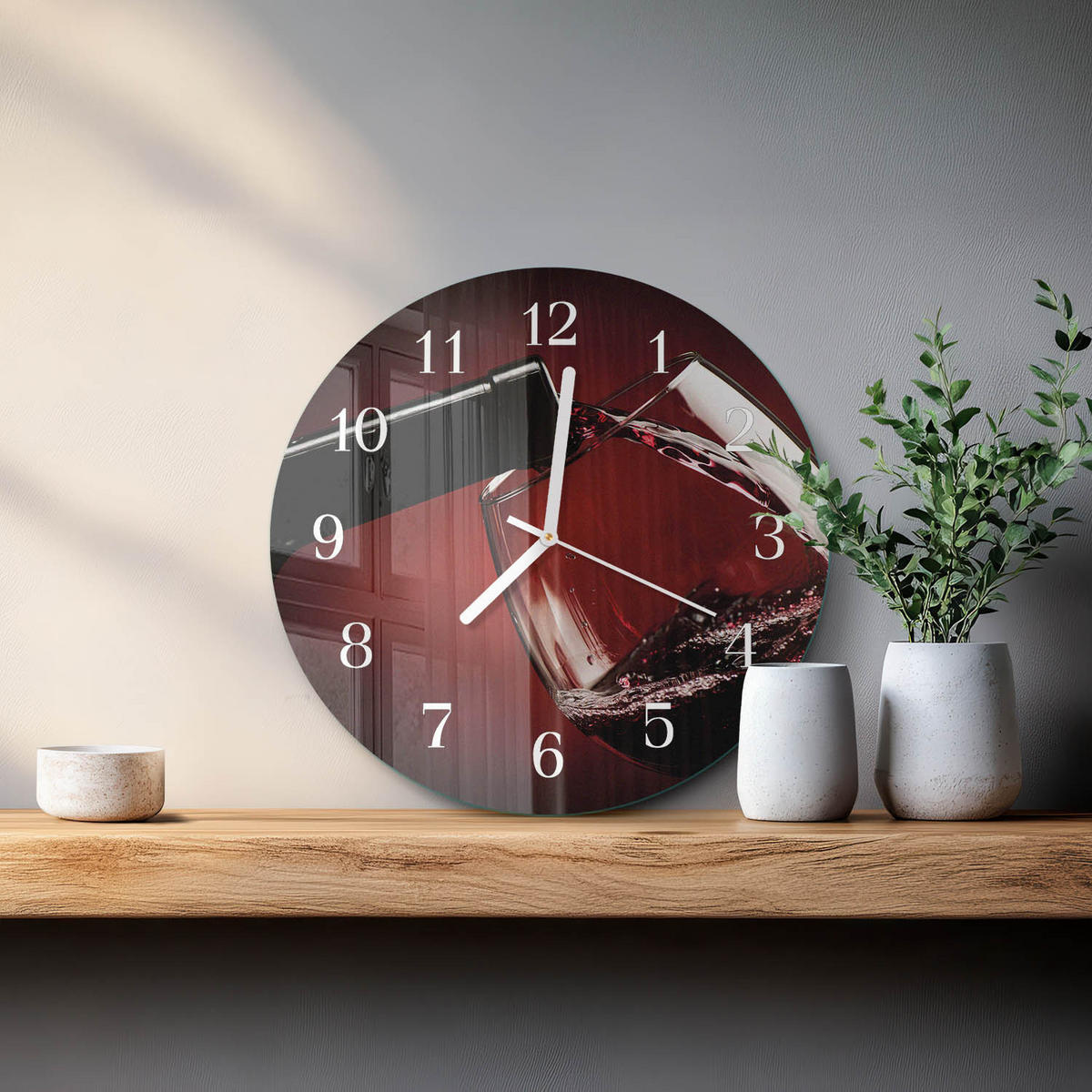 WANDUHR fi30 cm - Weinglas - Rot, Glas (30/30/0.4cm) - TULUP
