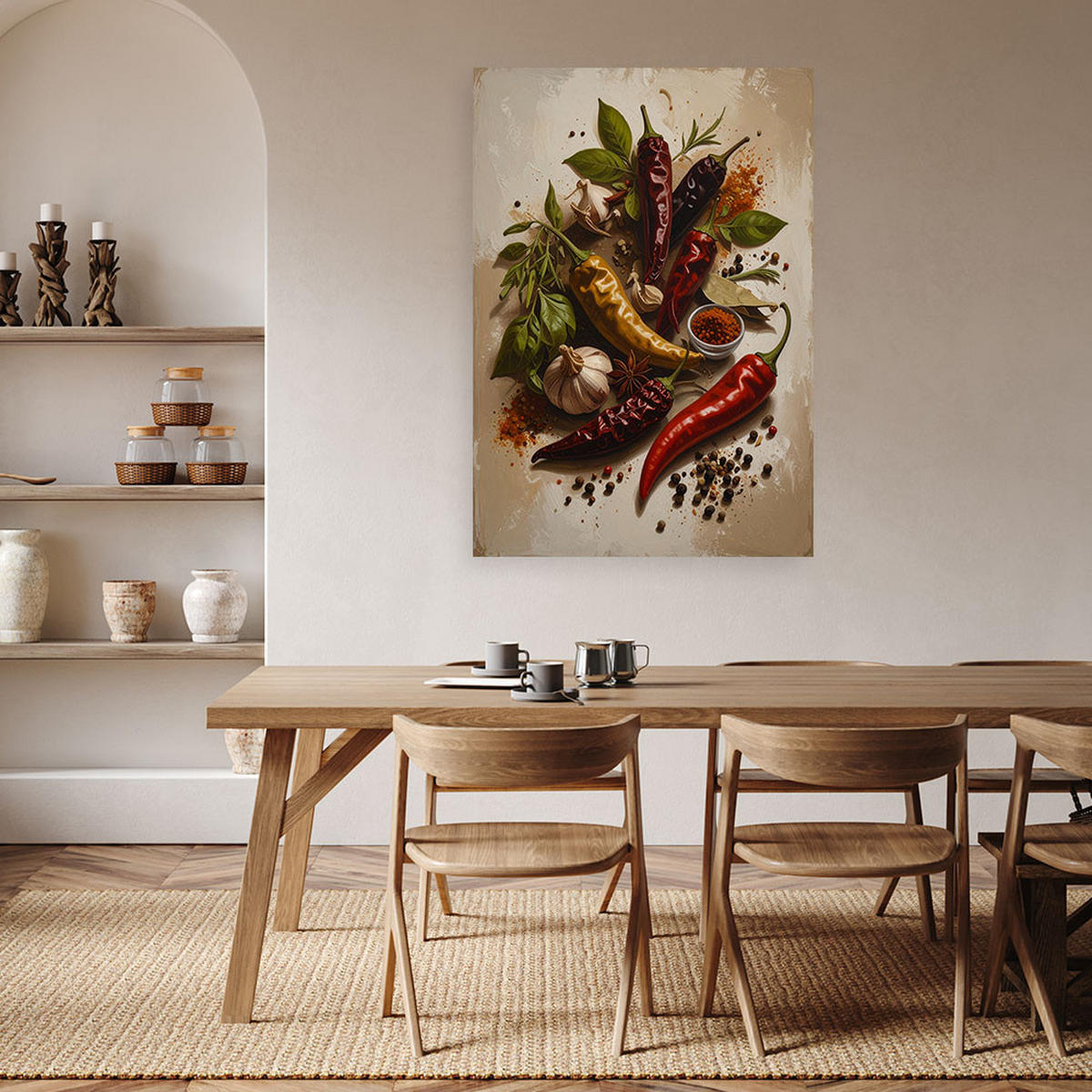 LEINWANDBILD Essen & Trinken 40x60cm - Beige, Textil (40/60cm) - Feeby