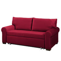 SCHLAFSOFA - Transparent/Rot, Birkenholz/Textil (185/95/90cm) - home24