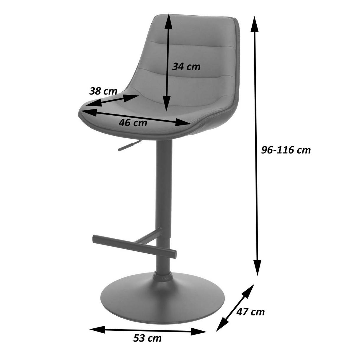 BARSKI STOLEC Krema bela - bela, tekstil (53/116/47cm) - MCW