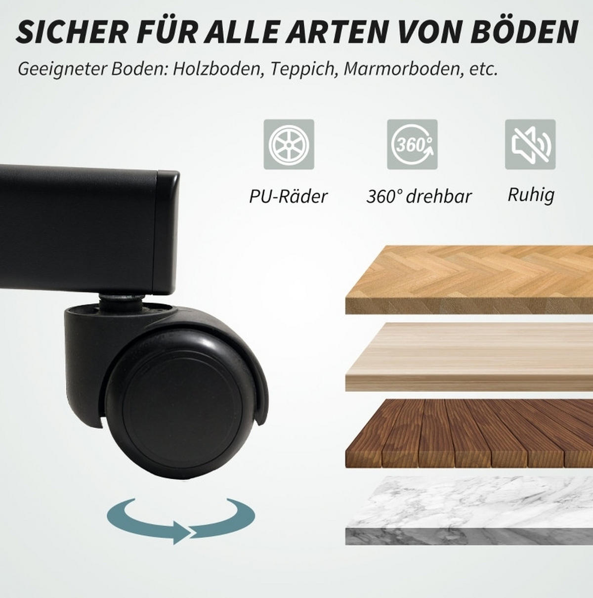 BÜROSTUHL in Grau 64x69x120 cm mit Massagefunktion, verstellbarer Rückenlehne und Fußstütze - Grau, Textil (69/120/64cm) - IVMEU