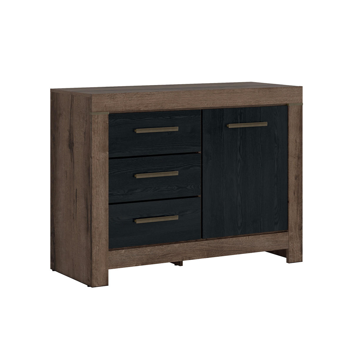 SIDEBOARD Adam Holz und Schwarz - Schwarz, Holzwerkstoff (112/85/45cm) - Petits-meubles