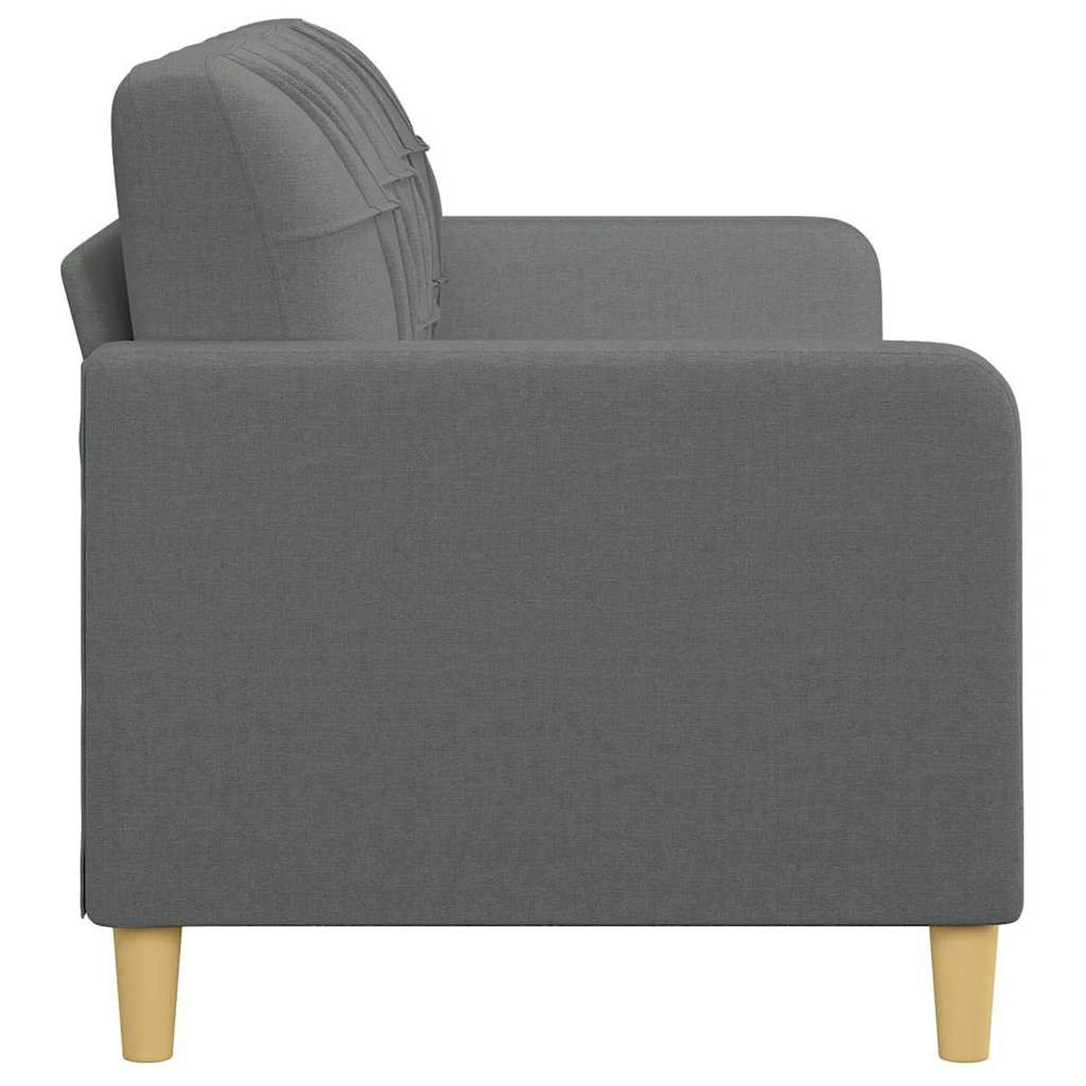 3-SITZER-SOFA Düren - Dunkelgrau, Textil (198/80/77cm) - Nettlife
