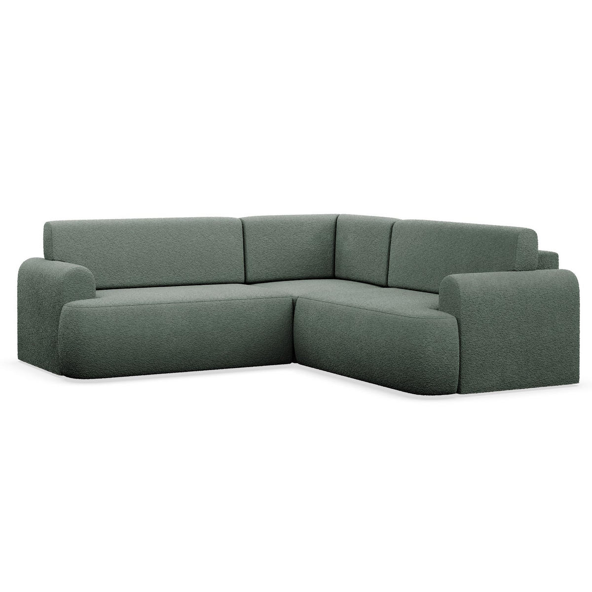 ROHOVÁ POHOVKA Kaveo Šedá látka univerzální s rohovým dílem s úložným prostorem - černá/tmavě zelená, textil/plast (245/245cm) - Selsey