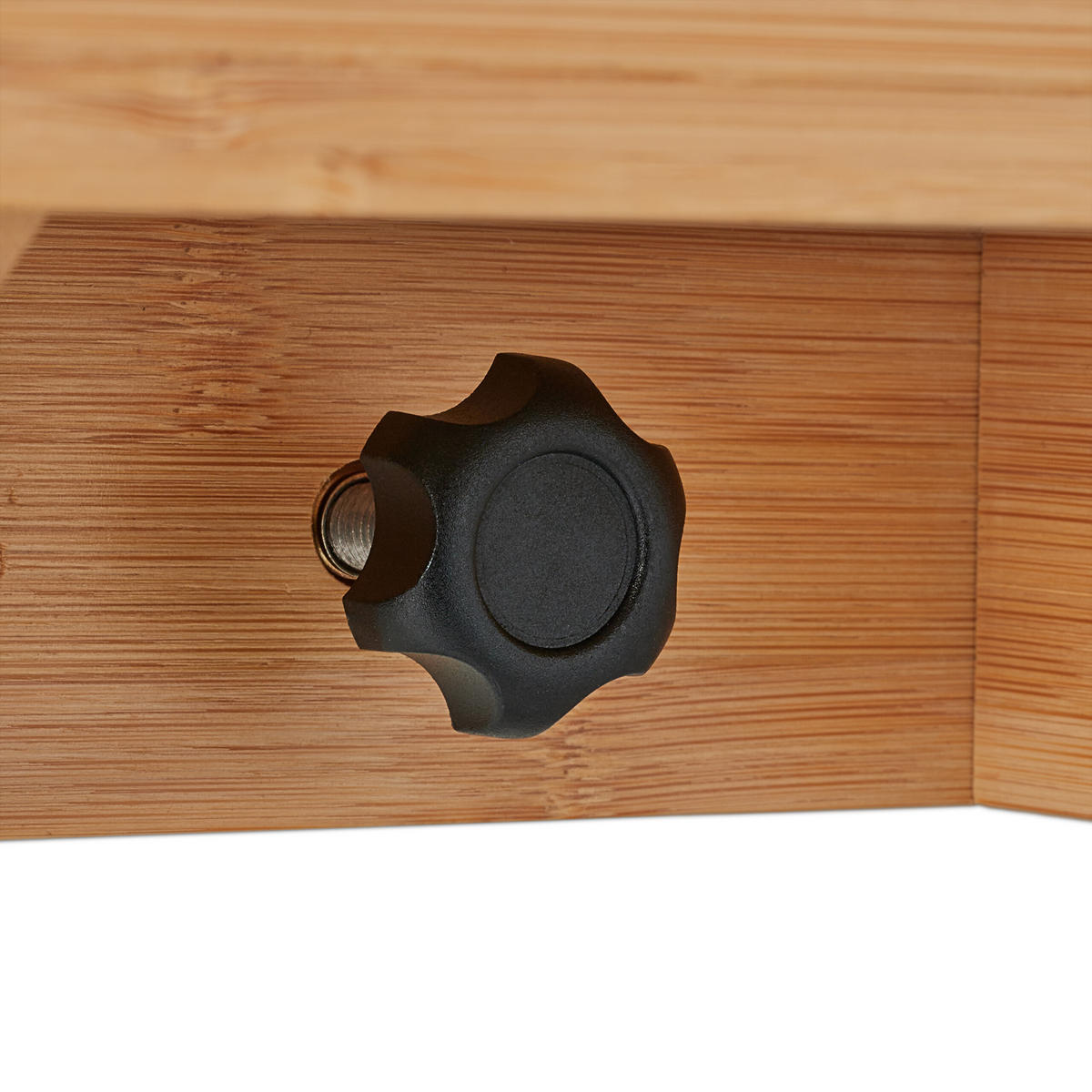 BETTABLAGE - Hellbraun, Holz/Metall (33/10/24cm) - Relaxdays