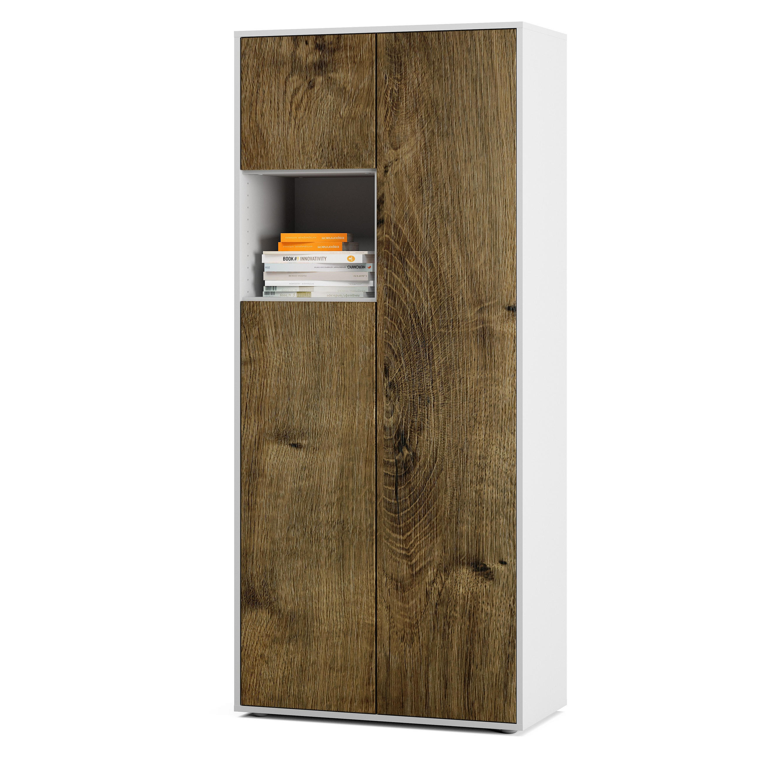 Simplyfurn Aktenschrank Alteiche 80x180x40 cm