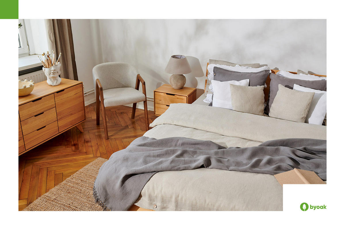 GREG 2 BETT Wildeiche - Wildeiche, Holz (200/190cm) - byoak