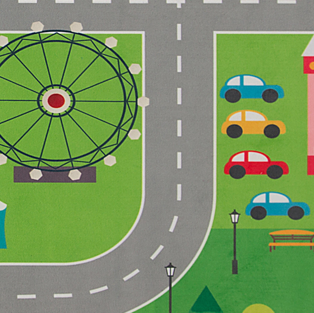 KINDERTEPPICH Seben 150/80 cm - Grün, Kunststoff (80/150cm) - Beliani