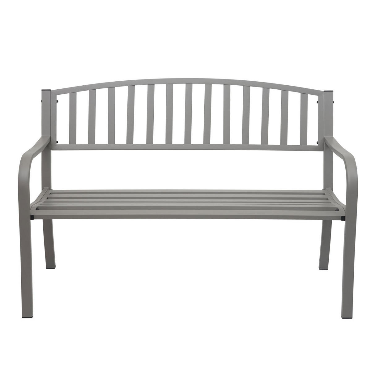 GARTENBANK Grau - Grau, Metall (128/87/58cm) - MCW