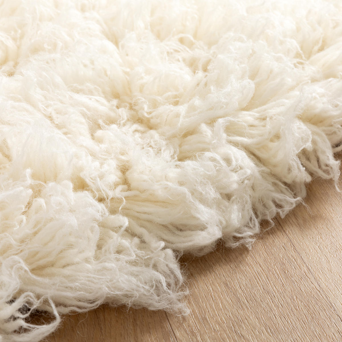 WOLLTEPPICH Rund Ø 170 cm Flokati 1500 - Naturfarben, Naturmaterialien (170/170cm) - Steffensmeier