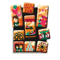 MAGNETSET 9-teilig Let's have fun - Multicolor, Metall (7/9/2cm) - Nostalgic-Art