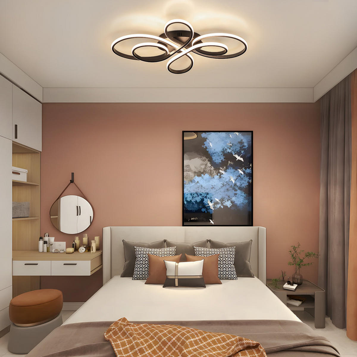 LED-DECKENLEUCHTE Fields II 40/26.5/3.5cm - Schwarz, Metall (40/26.5/3.5cm) - Nettlife