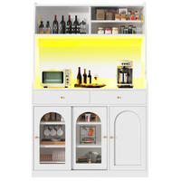 BUFFETSCHRANK Weiß 120/40/180 cm - Weiß, Holz (120/180/40cm) - PANGIVO