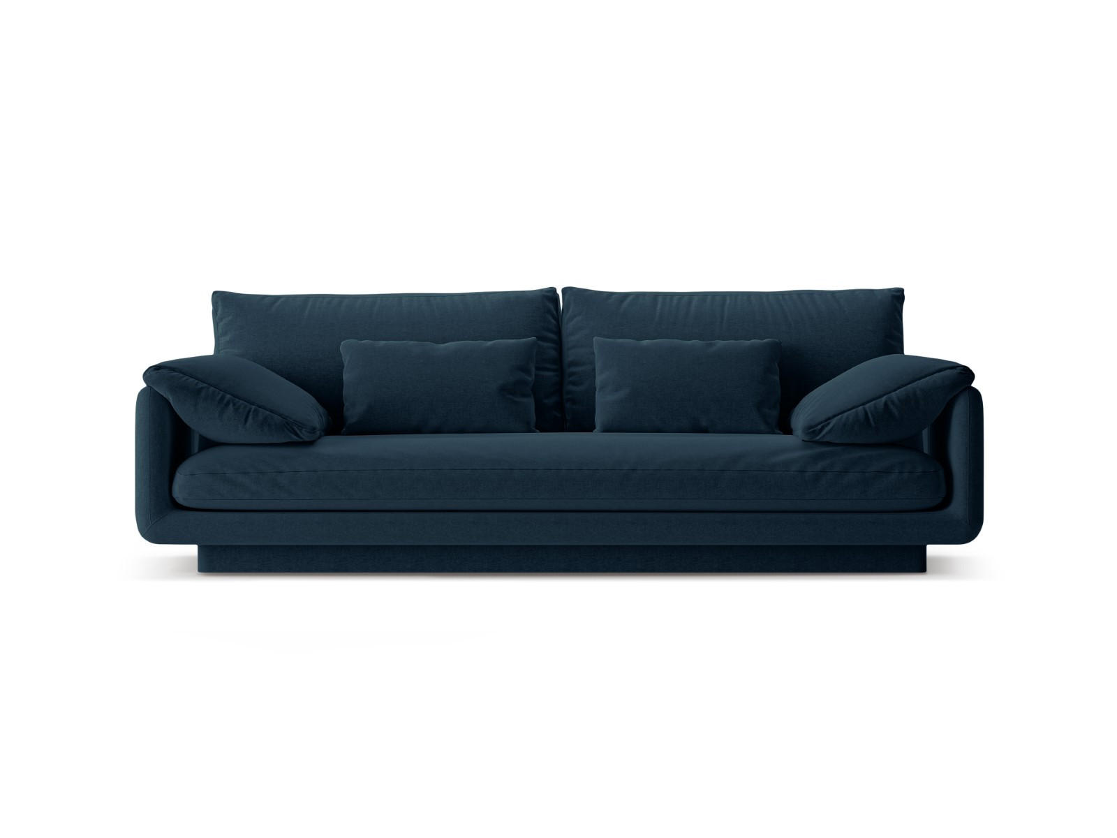 SOFA Torino aus strukturiertem Stoff marineblau 3 Sitzplätze - Blau, Textil (103/83/220cm) - Micadoni