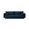 SOFA Torino aus strukturiertem Stoff marineblau 3 Sitzplätze - Blau, Textil (103/83/220cm) - Micadoni