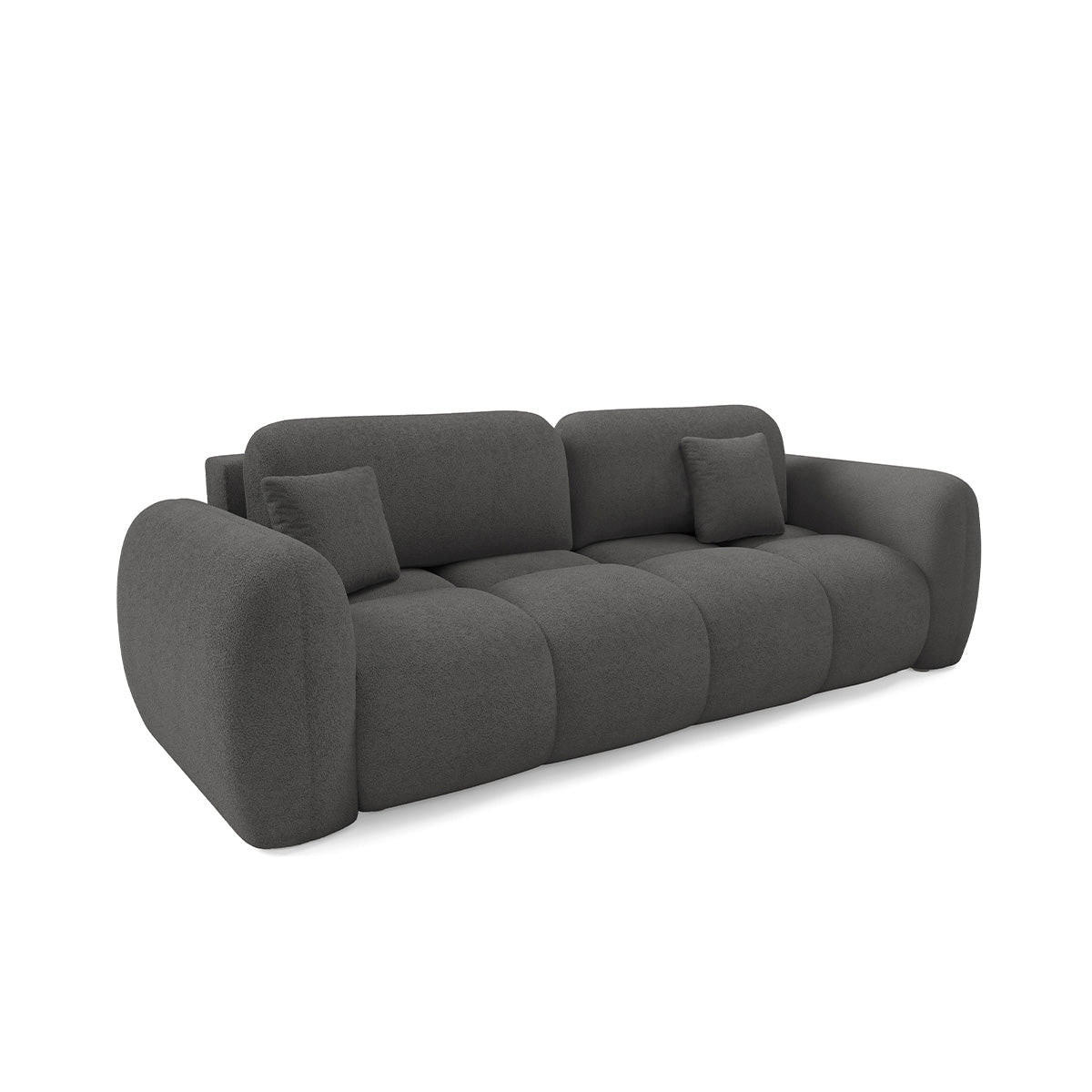 SOFA Livio 3 Sitzplätze Dunkelgrau - Dunkelgrau, Holz (270/95/121cm) - Petits-meubles