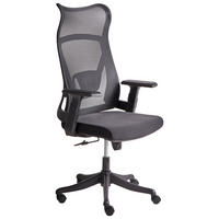 BÜROSTUHL Schwarz Bard - Schwarz, Textil (50/113/66cm) - Beliani