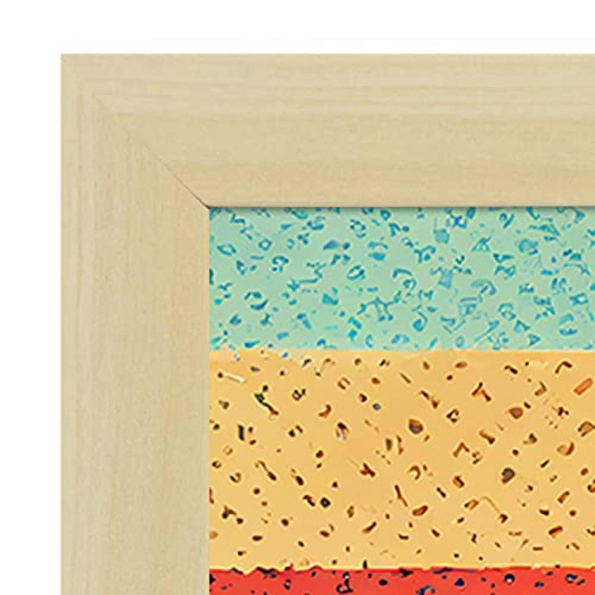 POSTER Set mit 4 Meer Abstrakt Moderne Galaxien A3 Rahmen aus hellem Holz - Beige, Papier (29.7/3cm) - Nacnic