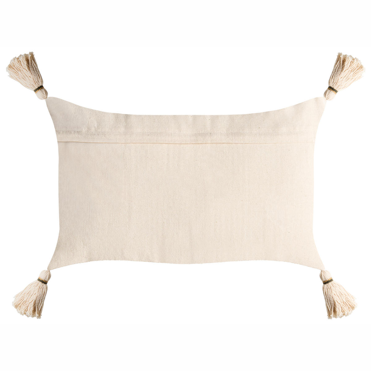 DEKORATIVNÍ polštář sada 2 ks Světle béžový 50/30 cm Fagraea - zelená barva/béžová, přírodní materiály (50/30cm) - Beliani
